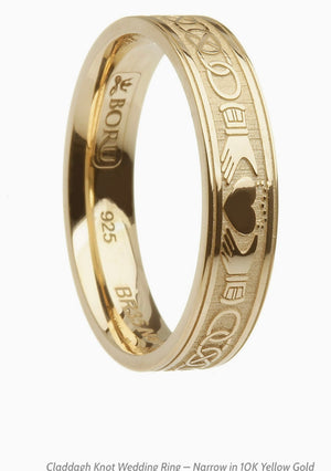 Claddagh Knot Wedding Ring – Narrow BR35N