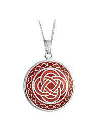 Book of Kells red pendant S46703R