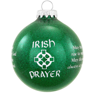 IRISH PRAYER GLASS SPARKLE ORNAMENT