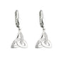 SILVER CELTIC TRINITY KNOT DROP EARRINGS s33270