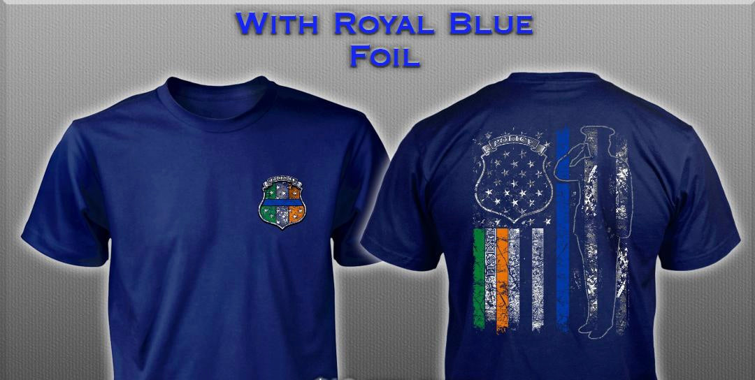 Irish American police shirt navy blue