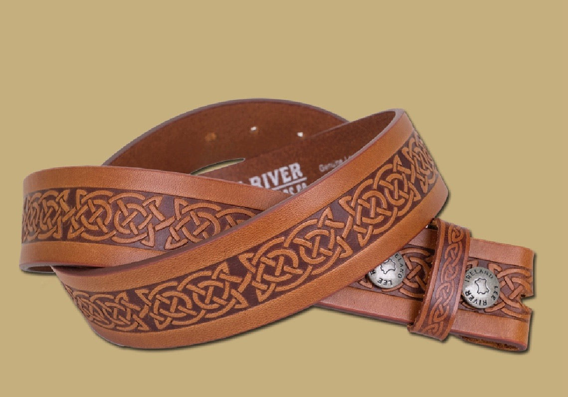 Lee River Black Celtic Design Belt