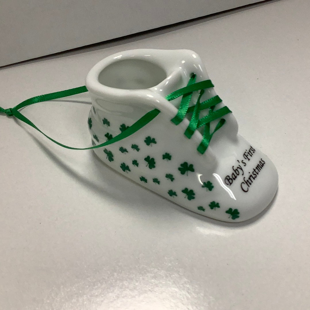 Baby’s first Christmas shoe ornament