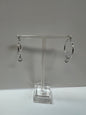 Sterling Silver Medium Claddagg Hoops A2098