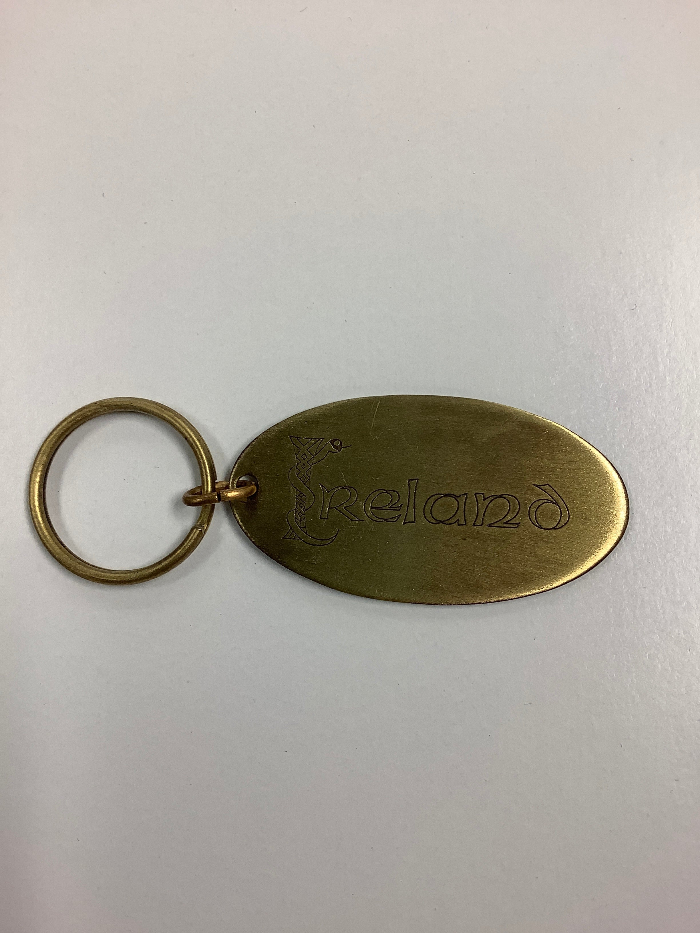 Ireland  brass keychain