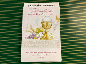 Granddaughter first communion card