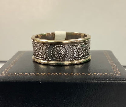 14k gents warrior band size 10.5 #14