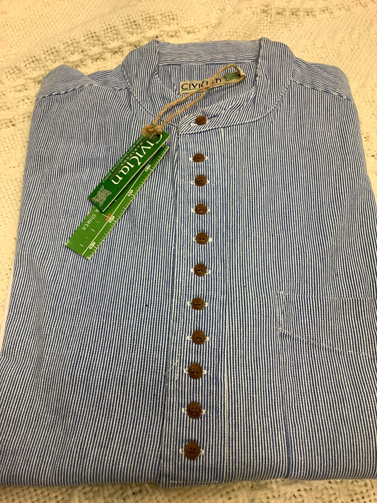 Grandfather shirt sw1370 stripe light blue