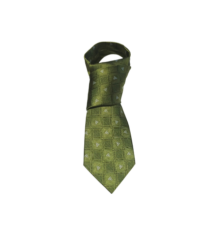 Patrick Francis green Celtic knit silk tie PF2002