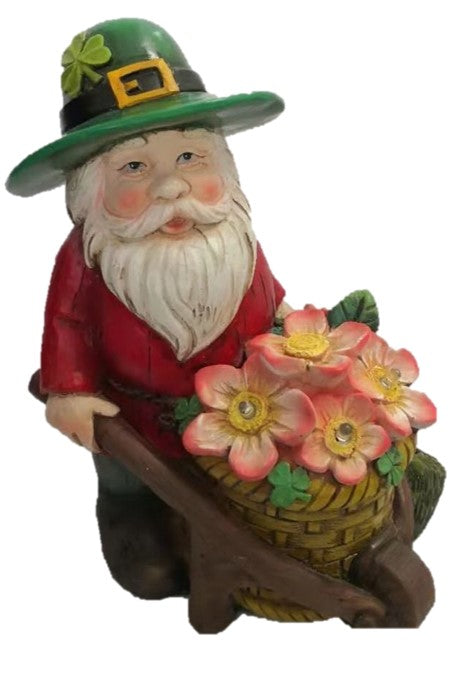 FLOWER CART SOLAR LEPRECHAUN BOE572