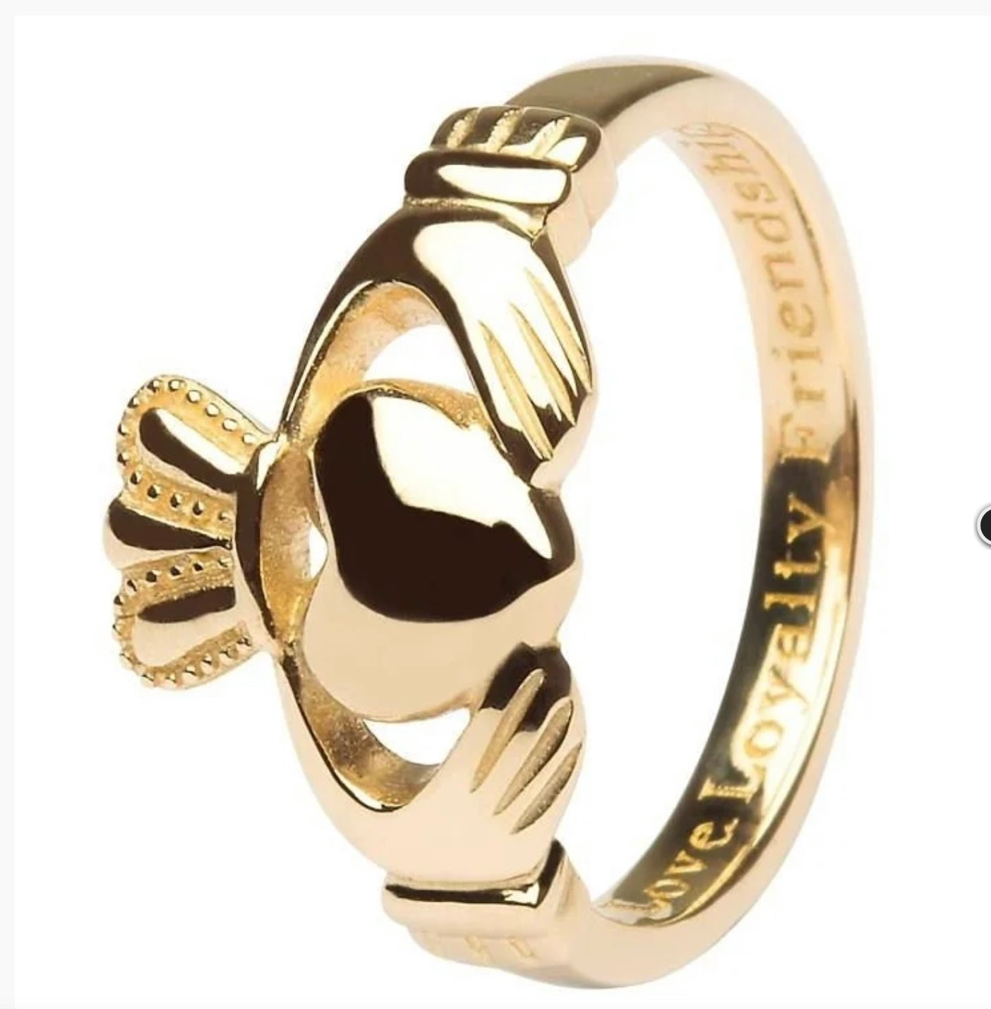 10K Ladies Gold Claddagh, Love, Loyalty, Friendship Ring 10L92