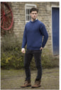 C1949. Blue marl men’s crew neck