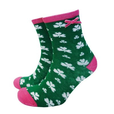 Girls shamrock socks T7445