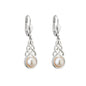 SILVER FRESH WATER PEARL CELTIC DROP EARRINGS S33918