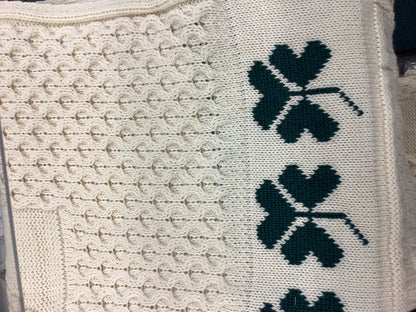 Shamrock knitted baby blanket