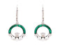 Sterling Silver Claddagh Drop with Malachite Earrings SE2330