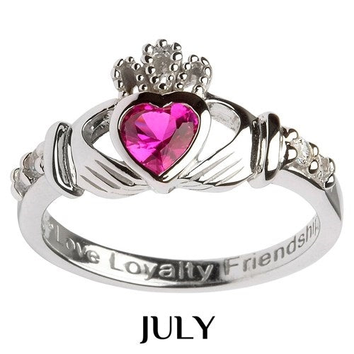 Shanore Claddagh birthstone July SL90