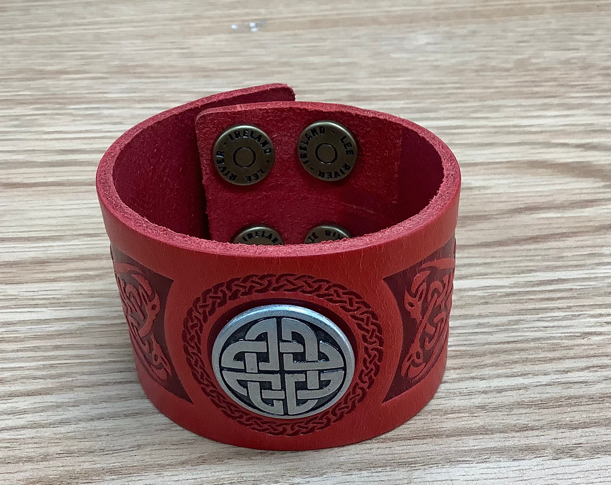 Lee River Leather Cuff Red