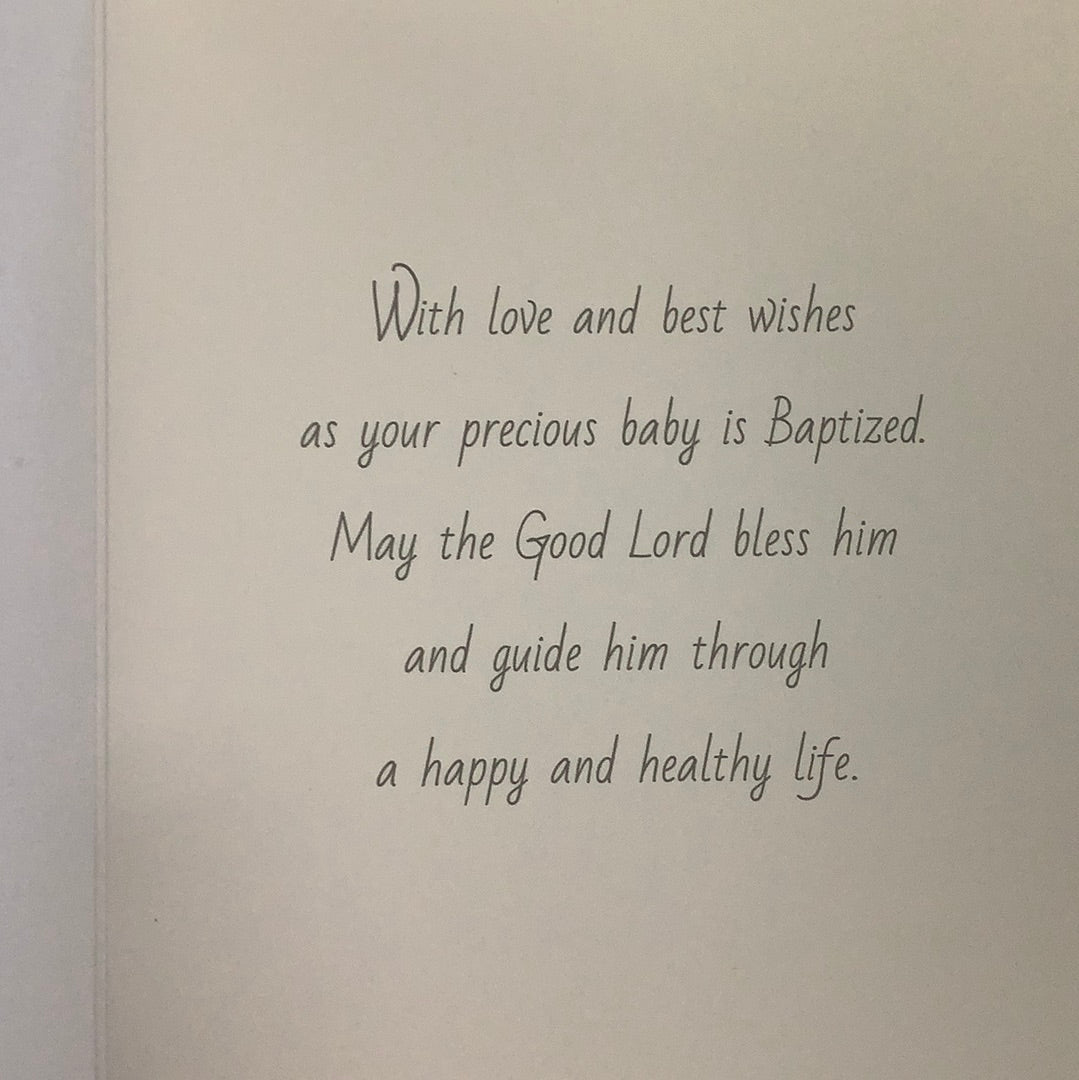 Boy baptism card