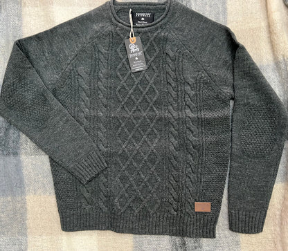 Emerald Isle Mens Dingle pullover Charcoal