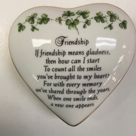 Friendship heart trinket box