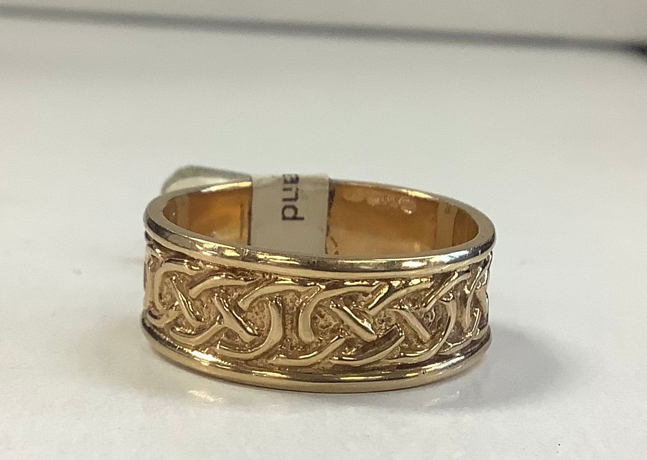 14k gents Celtic band size 10.5 #21