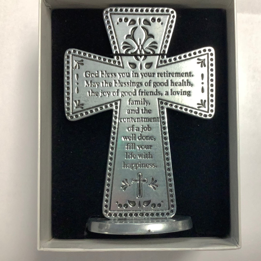 Retirement standing 3” cross