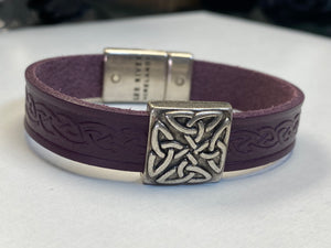 Purple Braden leather bracelet by Lee River