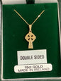 10K BABY CELTIC CROSS DOUBLE SIDED MA56DS