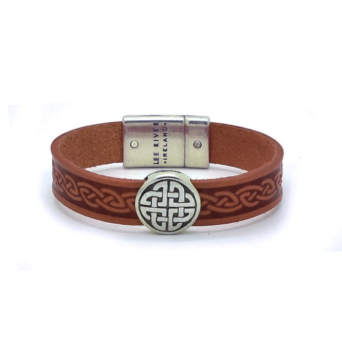 Celtic knot brown leather bracelet by Lee River