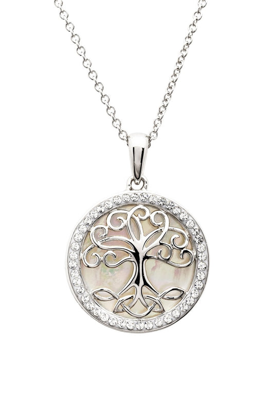 Sterling silver Tree of Life SW MOP Necklace SW229