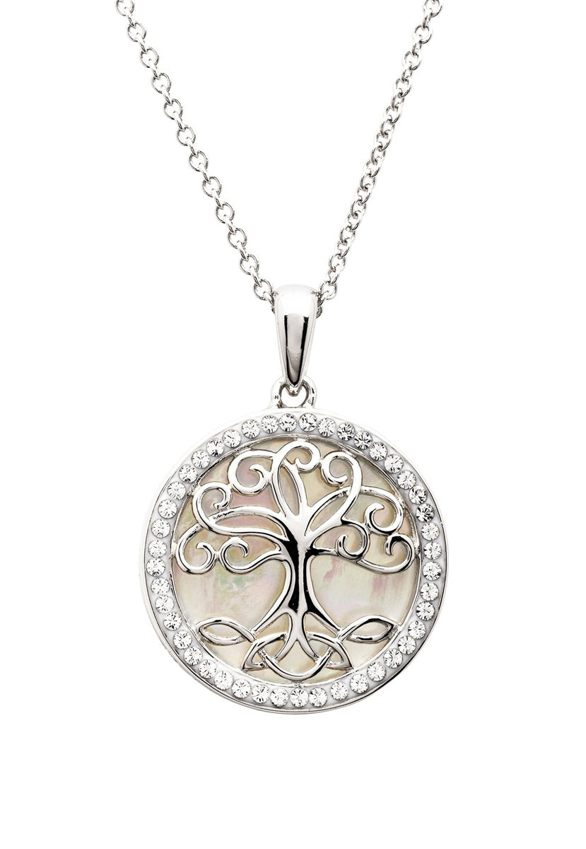 Sterling silver Tree of Life SW MOP Necklace SW229