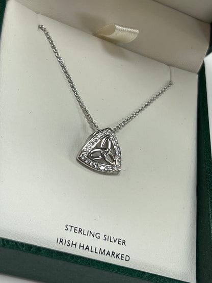 Sterling Silver Trinity CZ Pendant A1038