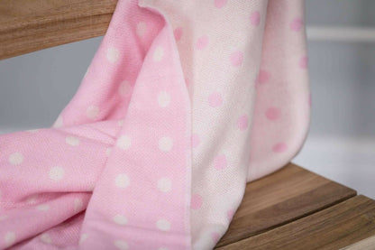 Foxford Baby Pink Spot Throw