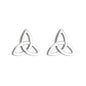 14K WHITE GOLD TRINITY KNOT STUD EARRINGS S33051