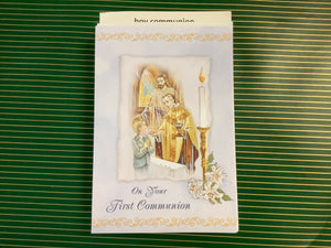 Boy first communion card