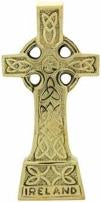 Solid brass free standing Celtic cross large scco1