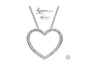 Sterling silver Swarovski heart pendant ST7