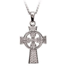 Sterling Silver Celtic Warrior Two Sided Cross C67