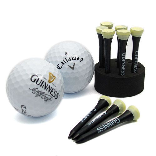 Guinness golf balls and tee set