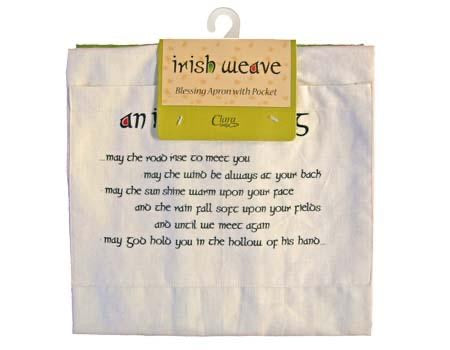 Apron with Irish Blessing on Pocket