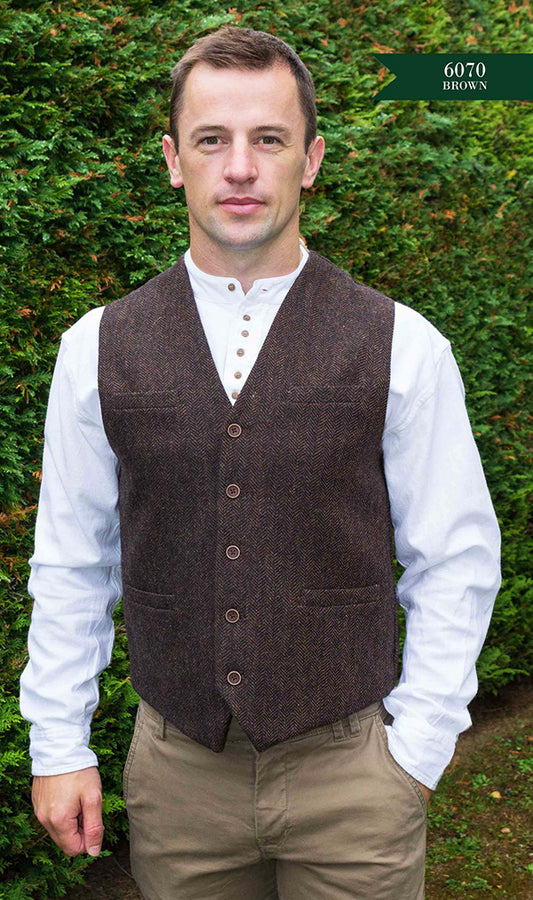 Emerald Isle waist coat Brown Art6070