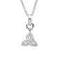 Silver Crystal Set Trinity Knot Pendant #Item Code: SW153