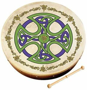 Waltons 8” Bodhran Brosna cross design