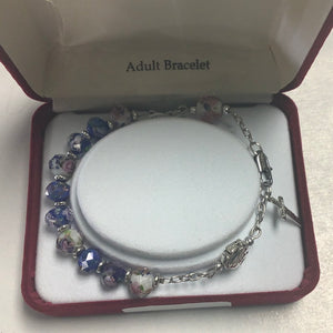 Rose beads rosary bracelet BR651