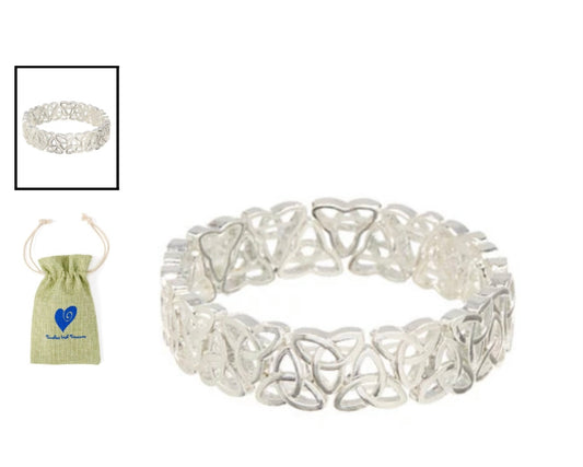 ORIGINAL CLASSIC PETITE CELTIC TRINITY KNOT STRETCH BRACELET ttb767