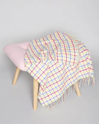 Rainbow Tartan Check Baby Throw