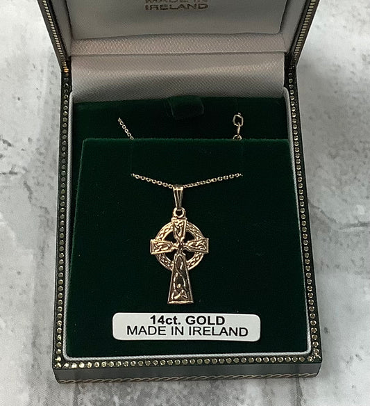 14k Celtic Cross Medium MA24F (Single Sided)