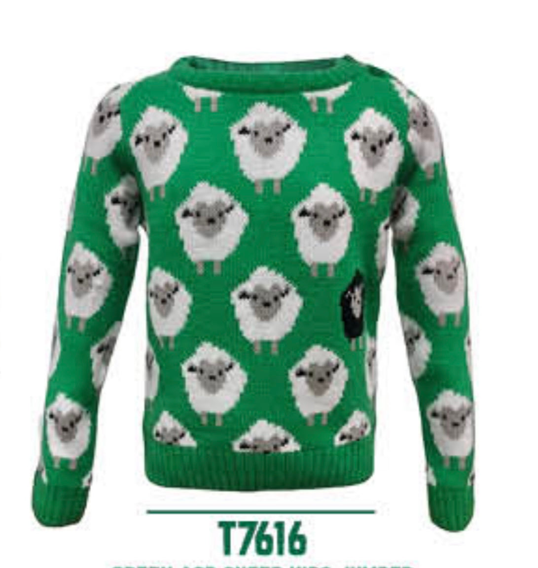 Green Sheep Kids Jumper T7616