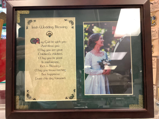 Irish wedding blessing wood frame